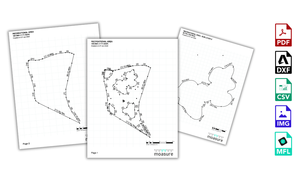 Maßstabsgetreues PDF, fortgeschrittener Export & optimierter Moasure Coach